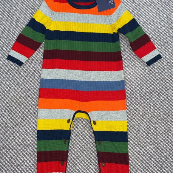 NWT Baby Gap Stripe Sweater One Piece 12-18MO - Picture 2 of 7